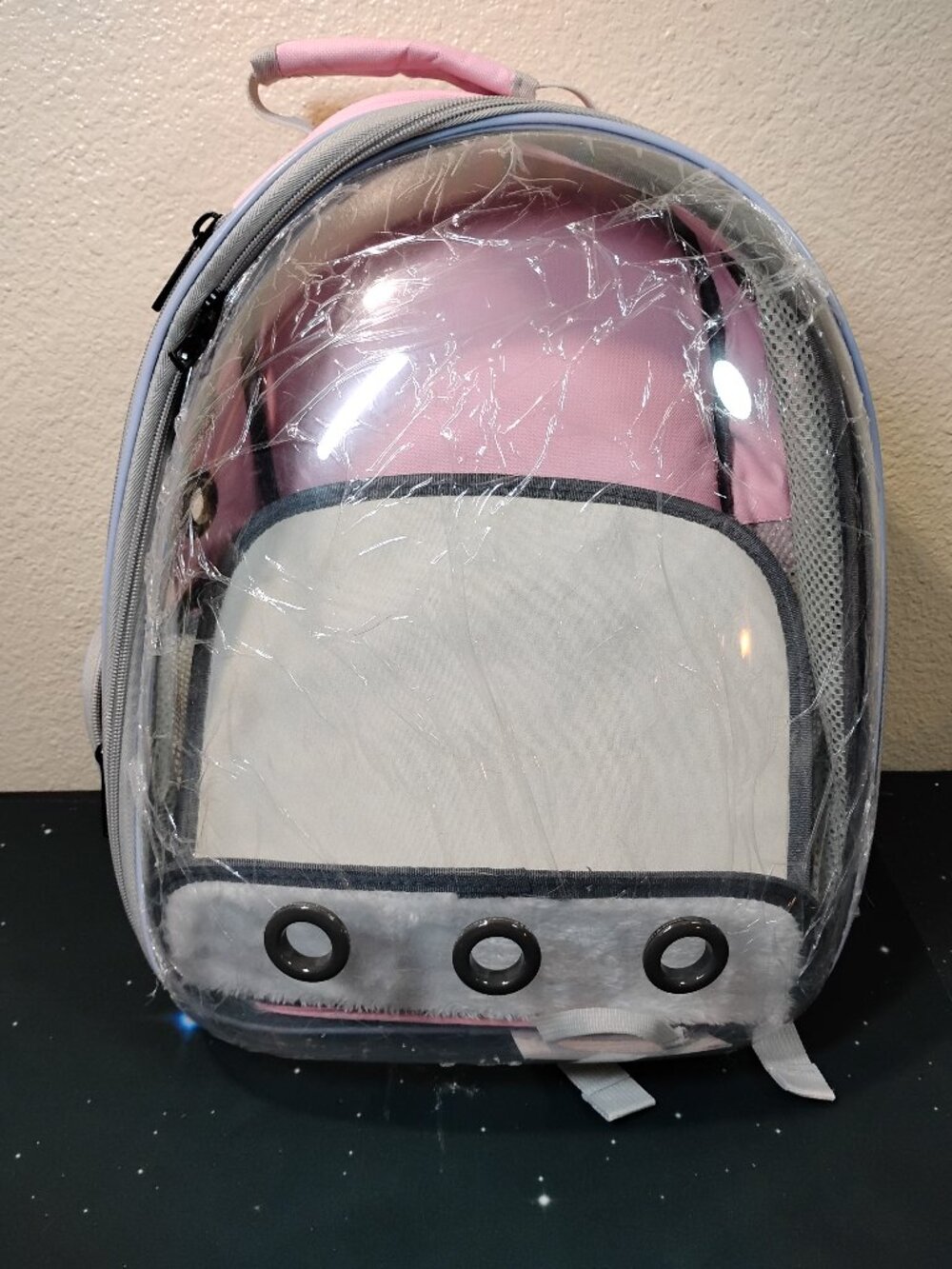 Pink Cat Backpack Carrier Bubble Dome Breathable Travel Bag - Qtr Expo